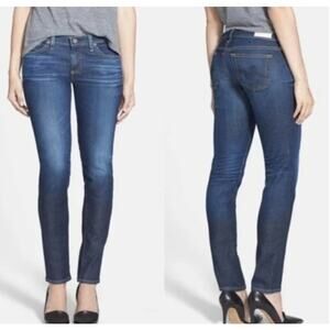AG Adriano Goldschmied Jeans Size 28 R The Stilt Cigarette Leg Medium Blue Wash